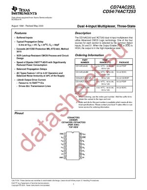 CD74AC253M96G4 datasheet  